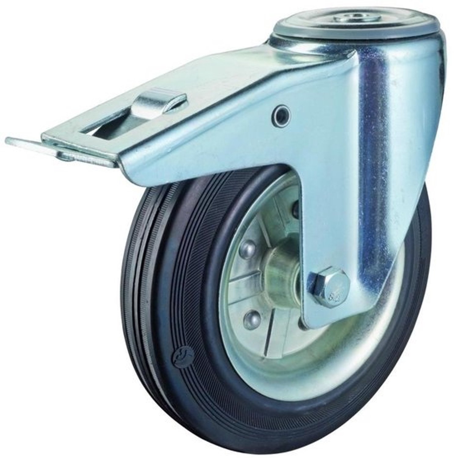 Transportwiel - Zwenkwiel voor meubels - Meubels verplaatsen - Volledig vergrendelbaar - 80 mm - Zwart