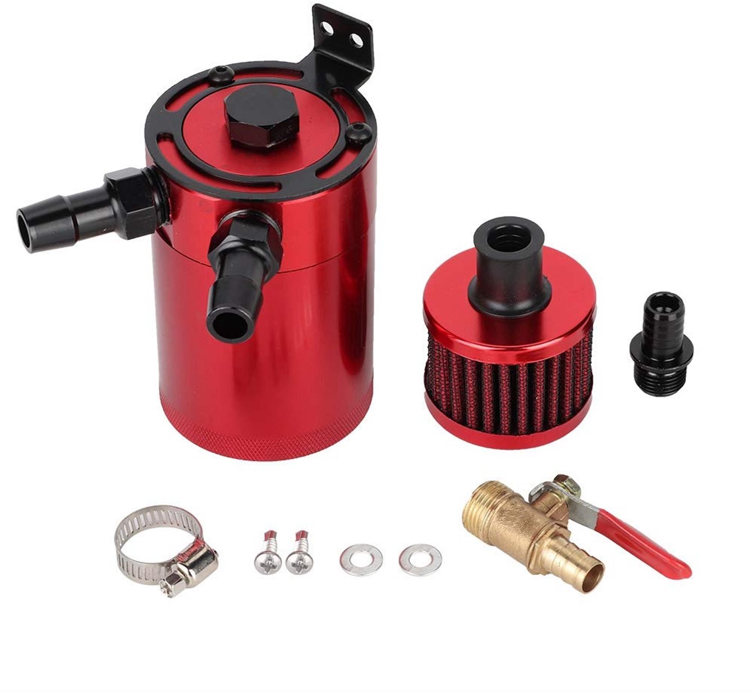 Oil Catch Can 200ml Aluminium Oliereservoirtank met Luchtfilter en Accessoires
