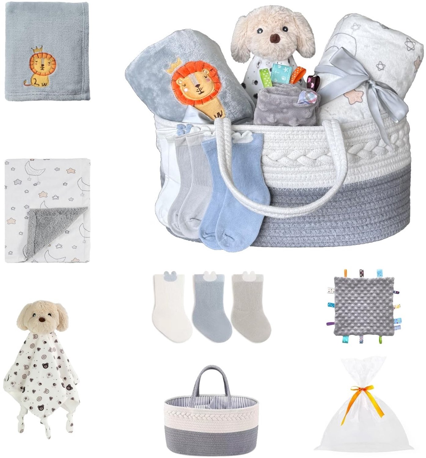 Baby Cadeauset met Luiertas en 2 Dekens - Neutraal
