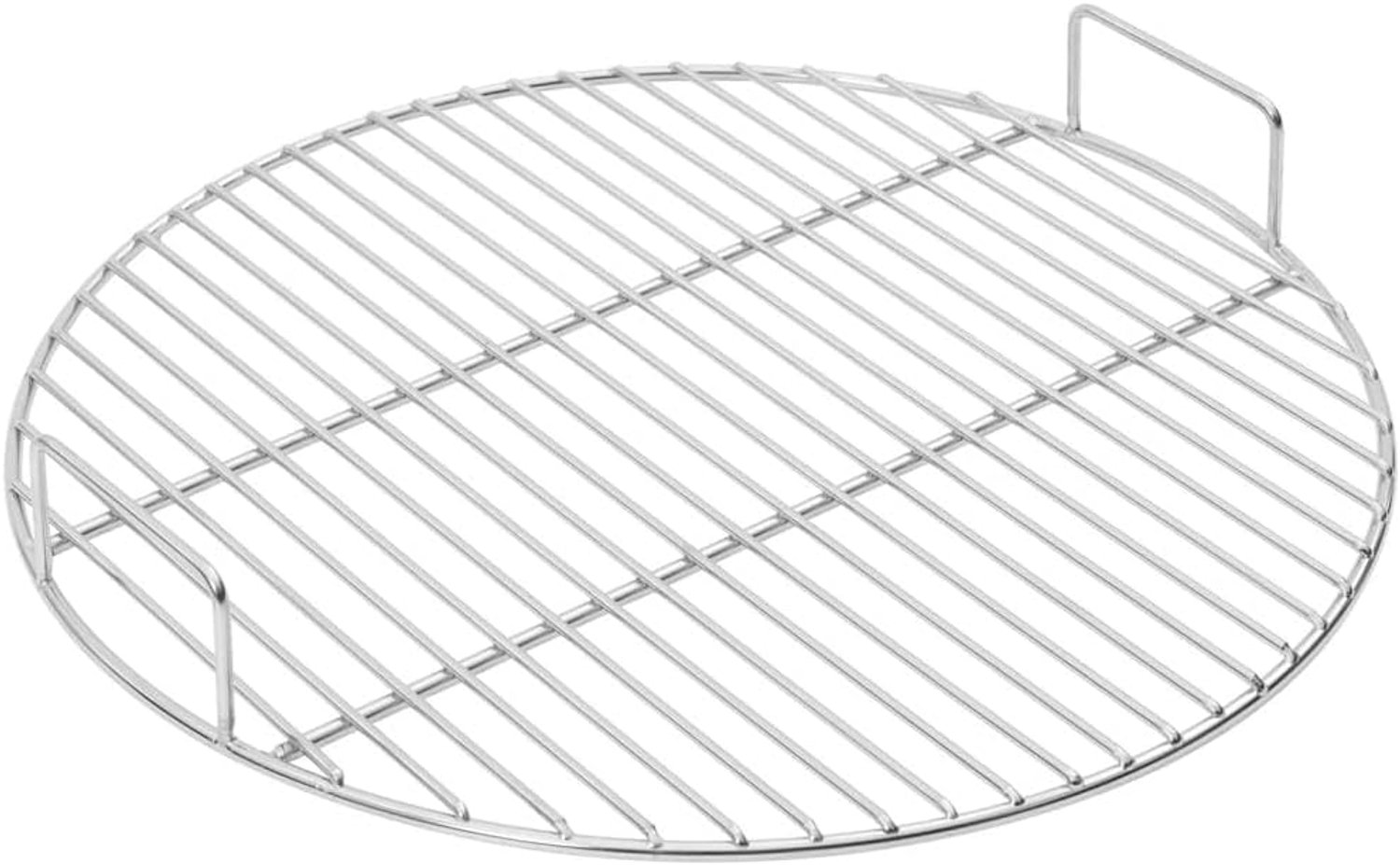 Rond, diameter 44,5 cm, van 304 roestvrij staal, reservegrillrooster met handgrepen voor 57 cm kogelbarbecue, houtskoolgrill en vuurschaal, duurzaam en hittebestendig