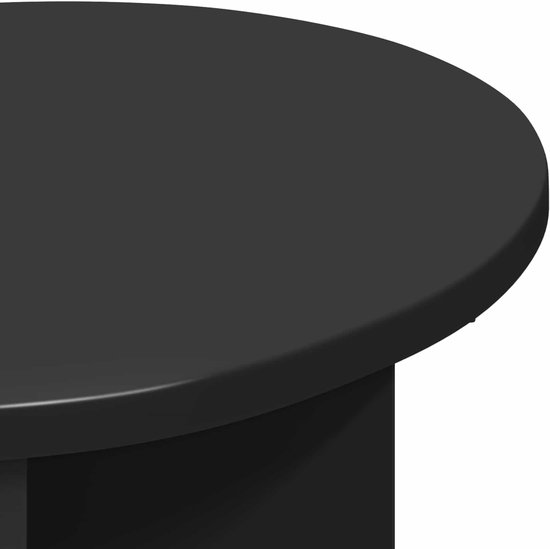 Bijzettafel, set van 2 stuks, van houtmateriaal, Ø 39 x 38 cm, zwart eiken, ronde bijzettafel voor woonkamer en slaapkamer — afbeelding 3