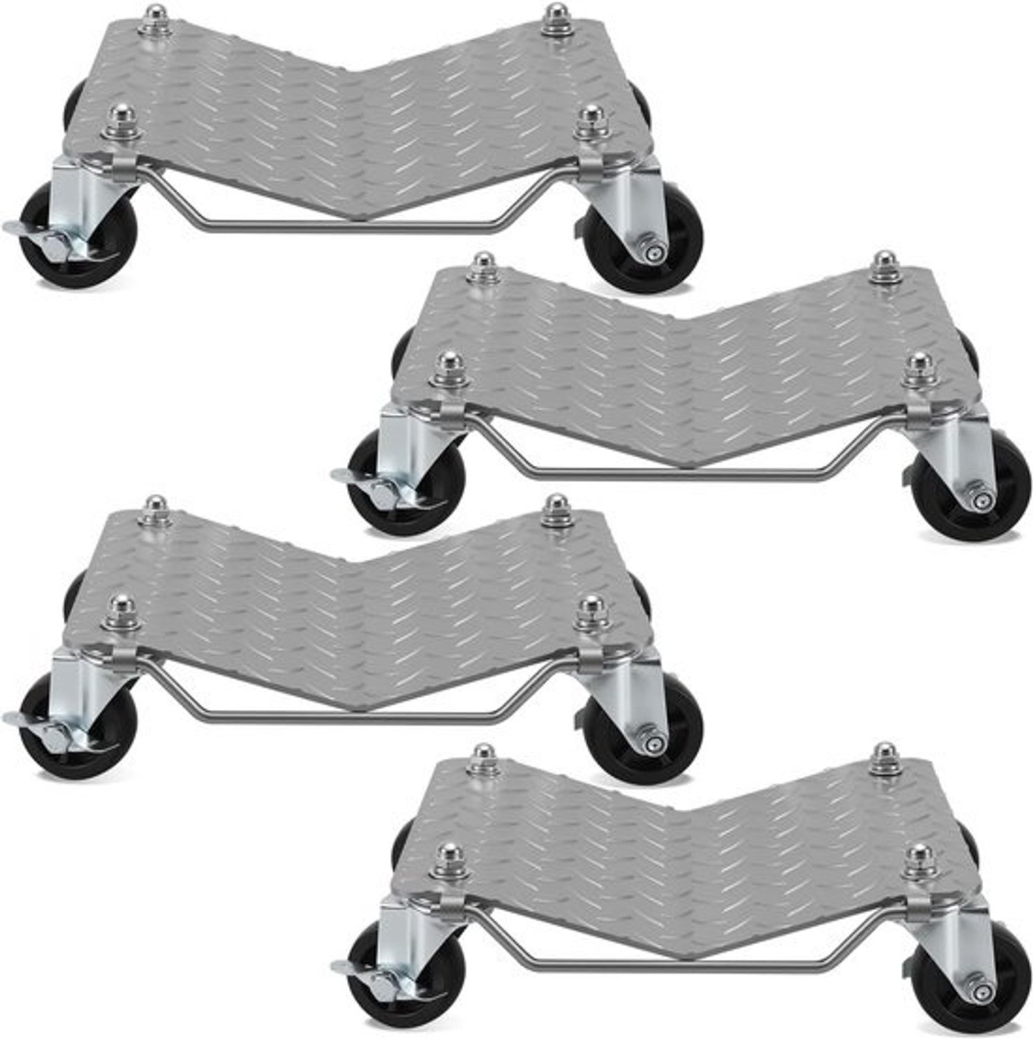 Garagekrikkenset - Mobiele bandenplatforms - Voertuigen verplaatsen - 500kg draagvermogen per stuk - 41x30x13cm