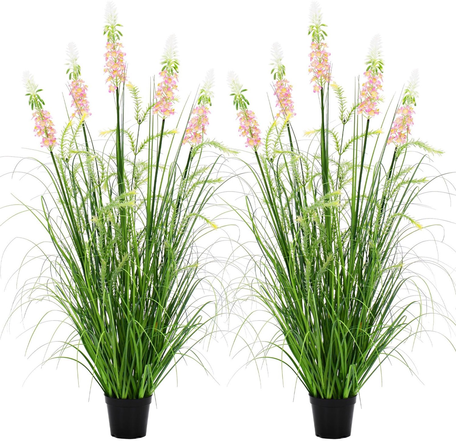 Kunstplant met Vijf Bloemen, 120 cm Hoog