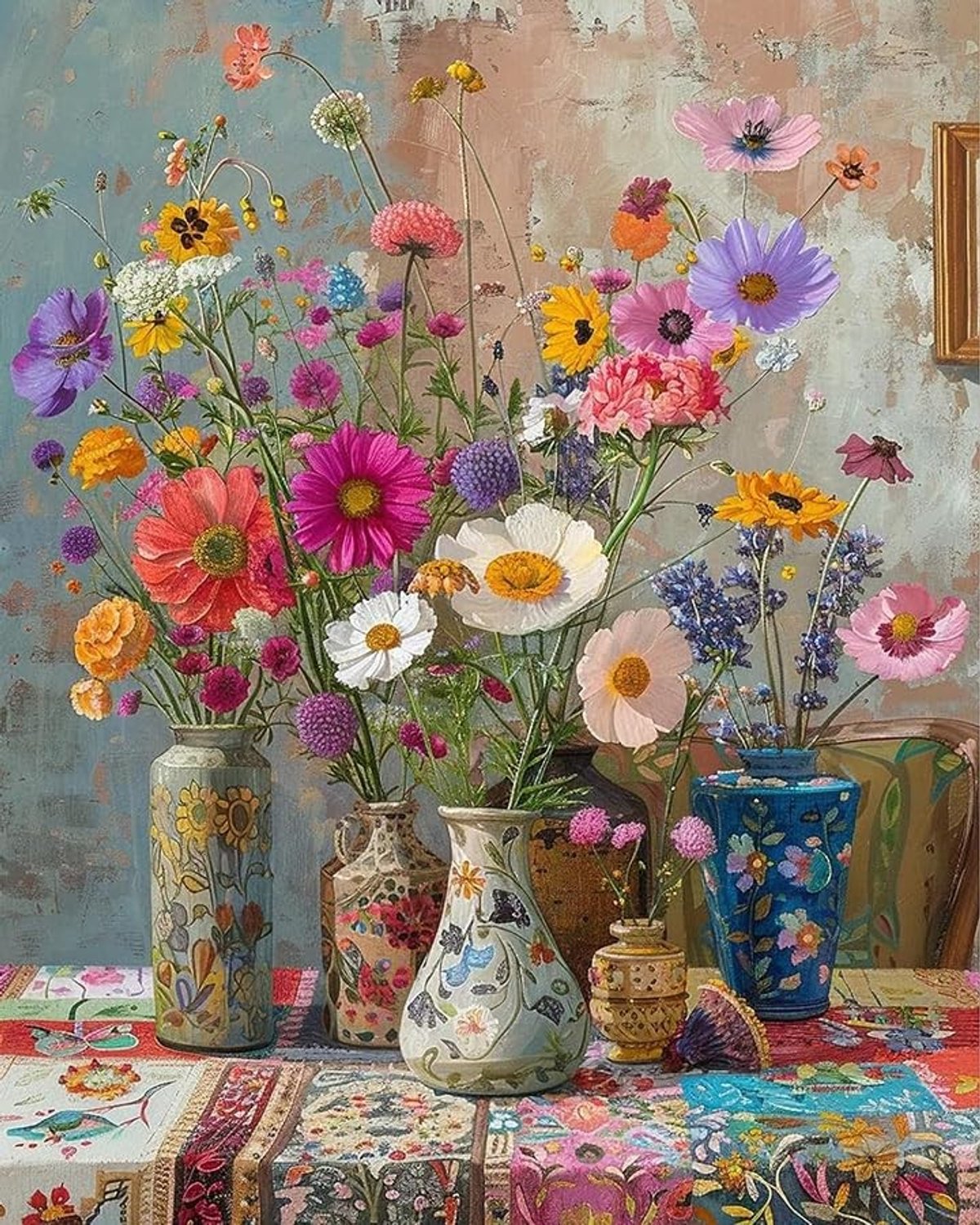 Schilderen op Nummer voor Volwassenen met Bloemen