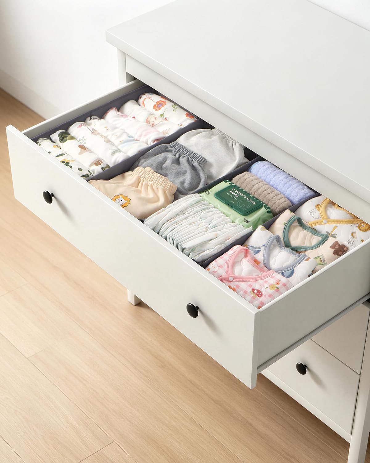 Lade-organizer, kleding, 74 x 38 x 11 cm, opvouwbaar sorteersysteem