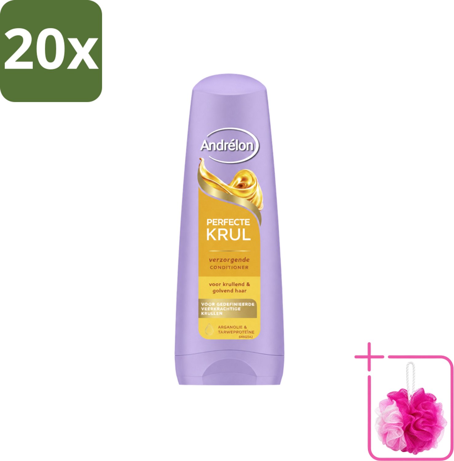 20 x Andrélon – Conditioner – Perfecte Krul – 200 ml - Bulkverpakking - Krullen verzorgen - Douchemop - Krullen pluisvrij