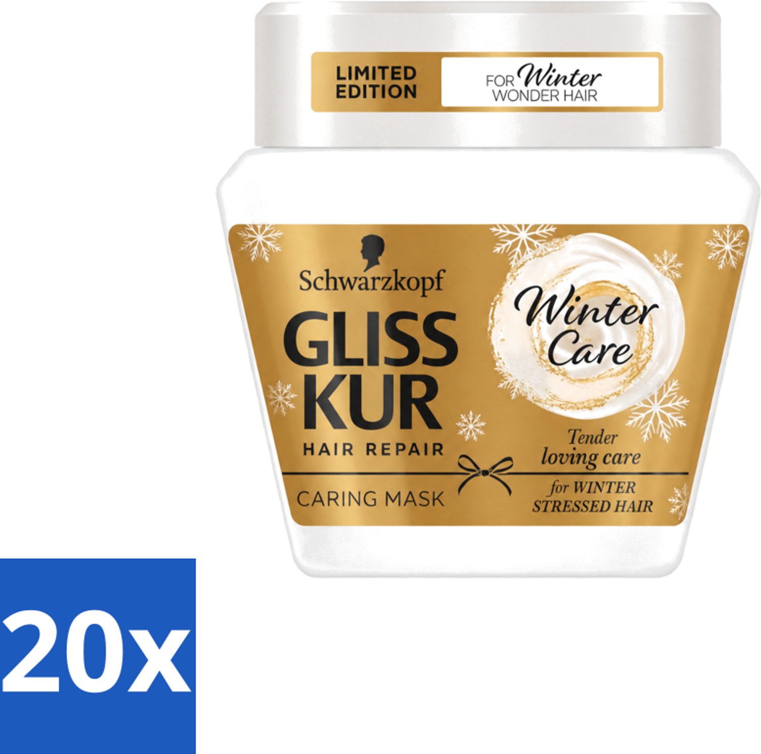 20 x Schwarzkopf - Gliss Kur - Haarverzorging - Winterherstel - 300 g - Voordeelverpakking - 20 stuks