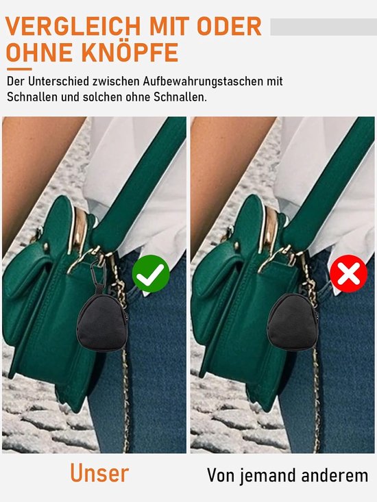 Draagtas voor Cambridge audio Melomania A100/TOZO NC20 Pro, draadloze hoofdtelefoon, EVA-opbergtas, schokbestendig, krasbestendig, eenvoudig te bedienen en te dragen, zwart — afbeelding 3