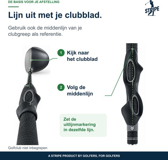 Stripe golf grip trainer - Verstelbaar en opklikbaar - Duimmarkeringen — afbeelding 4