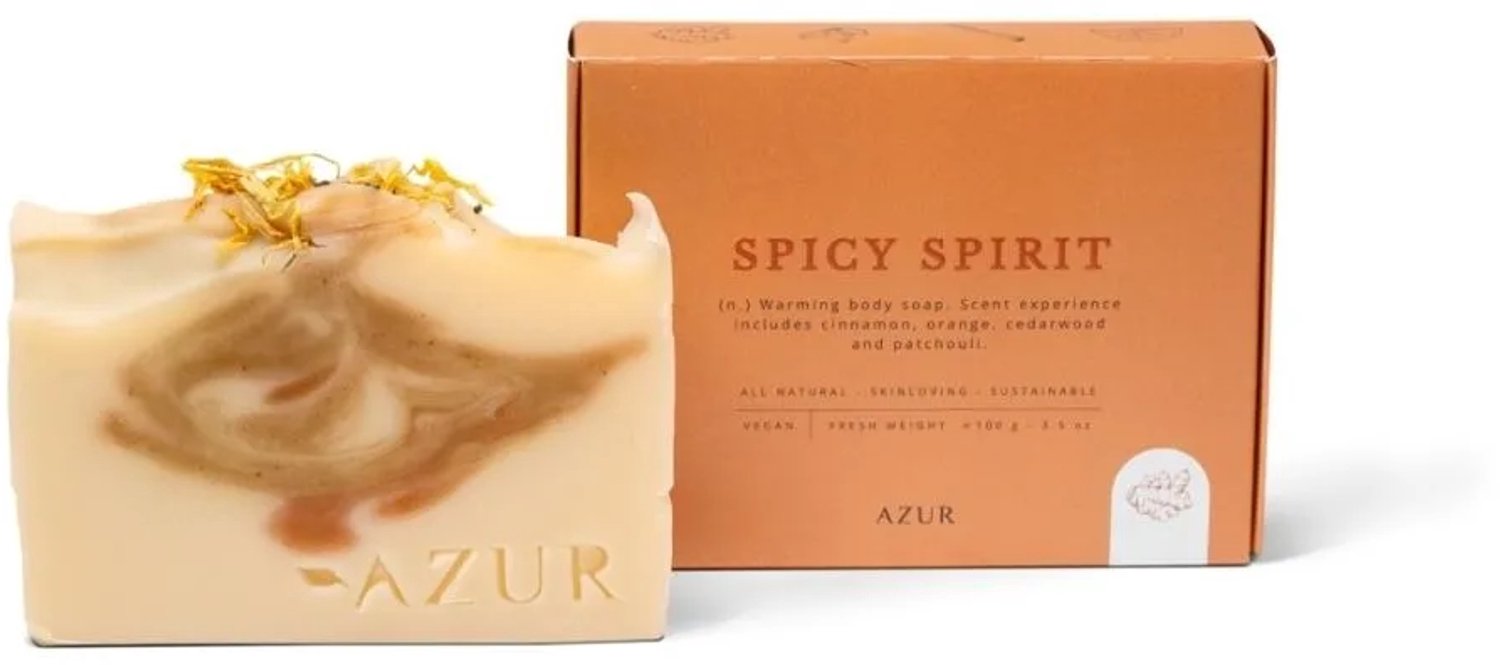 Azur - Spicy Spirit - Natuurlijke Zeepbar - Handgemaakt - Vegan