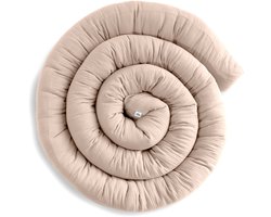 LILIMAUS Bedomrander 300 cm - bedslang voor ledikant en kinderbed - mousseline katoen - zachtroze