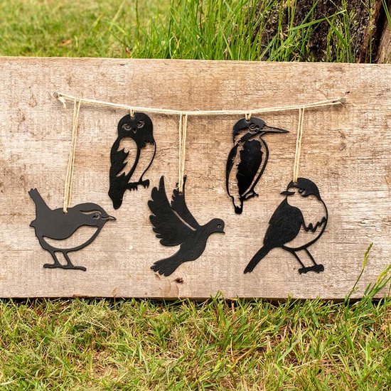 Metal Silhouettes Mini Vogelset van Esschert Design — afbeelding 2