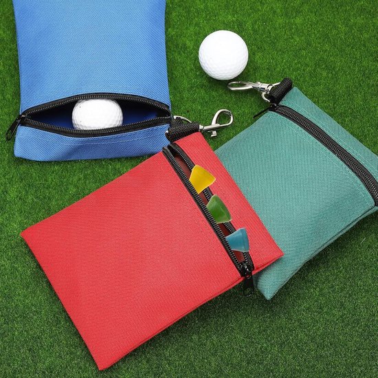 Golftheetas 5,5 x 6,7 inch - marineblauw - professionele ritssluiting - organizer voor golfaccessoires - 2 stuks - ServiceTopper — afbeelding 3