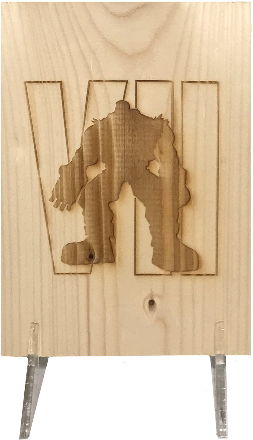 CharredArt - Houten Bord Final Fantasy 7 Barret Wallace | Games - Hout kunst - Wanddecoratie - Interieur