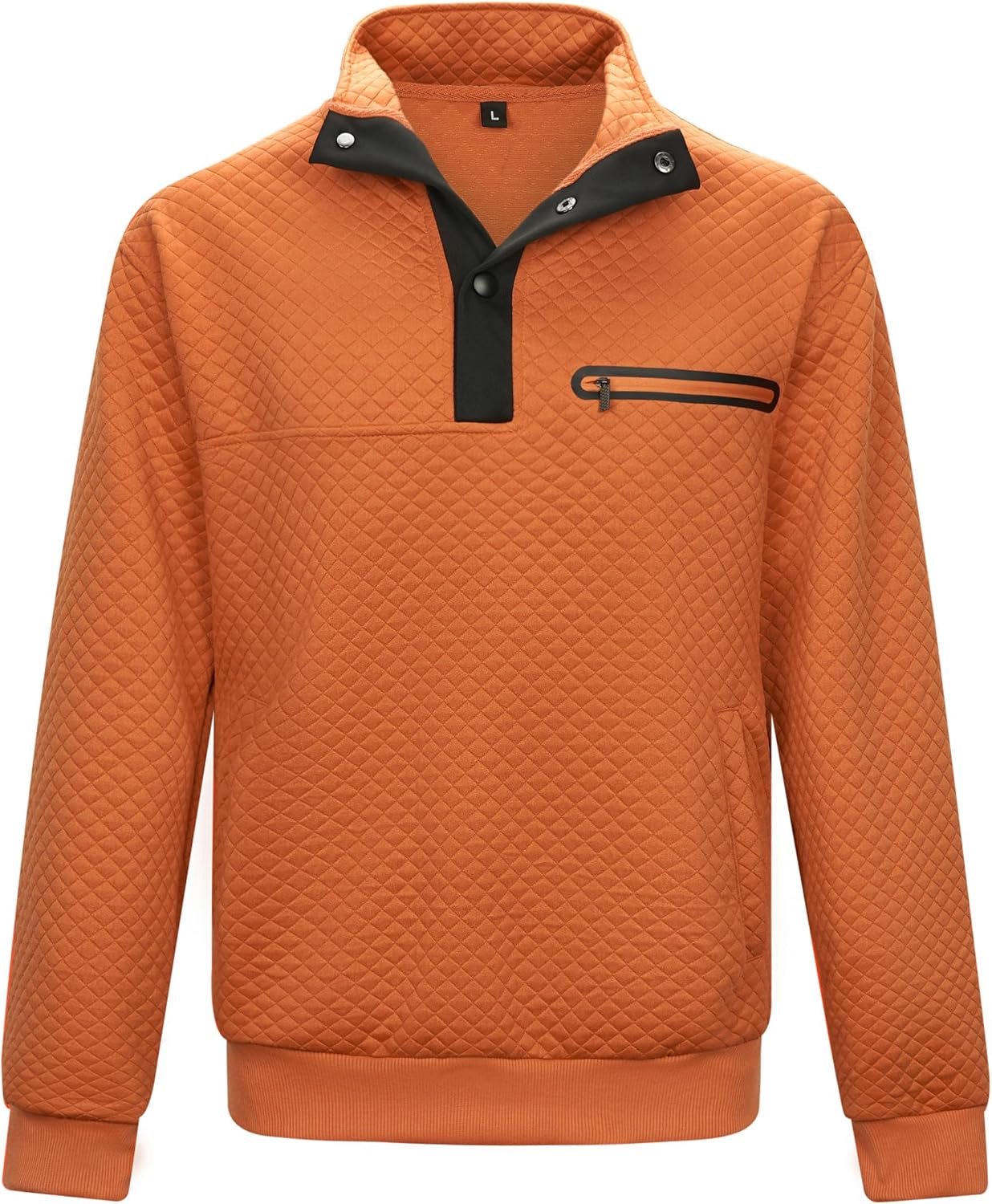 Mouwen trui met jacquard patroon en zakken