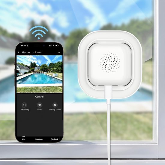 2K-raamcamera - Raamcamera Tegen Raam - Met Wifi & Live Beeld - raamcamera Met Nachtzicht & Bewegingsdetectie - nachtzicht - Binnen Beveiligingscamera - Opname -bewegingsdetectie - Eenvoudige Installatie — afbeelding 3