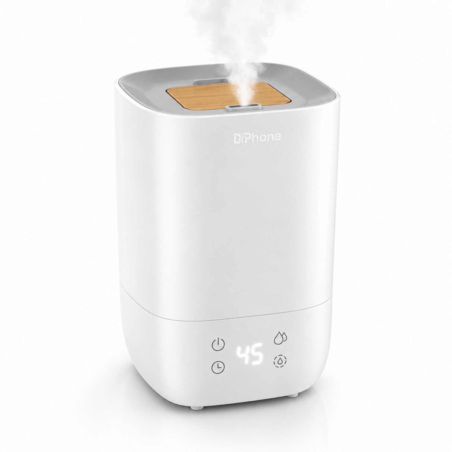 DrPhone SmartFog Luchtbevochtiger – Aroma Diffuser – 300 ml – USB – LED Display – Timer – Slaapmodus – Wit