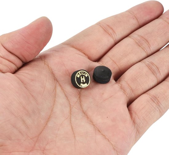Biljartkeu tips 11 mm - gelamineerd kunstleer - hard - slijtvast (2 stuks) - Vemera — afbeelding 3