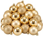 Mica Decorations Kerstballen Set - 27 Stuks - Ø6 cm - Onbreekbaar - Goud