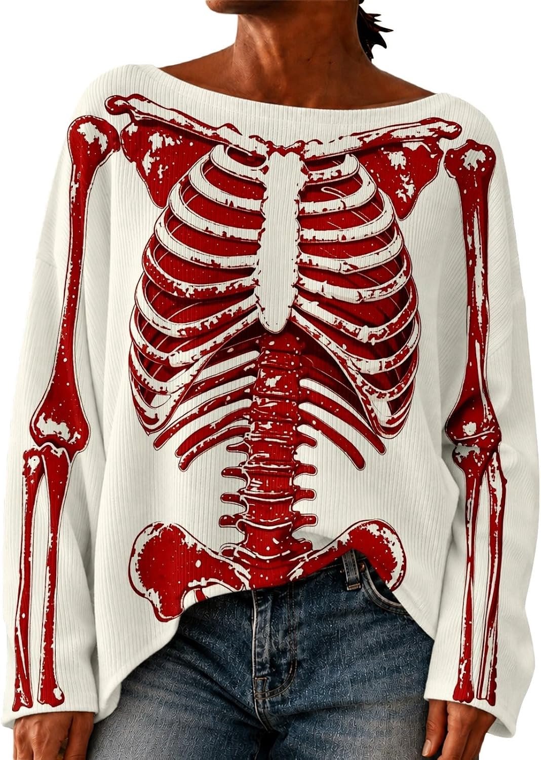 Trui met skeletprint
