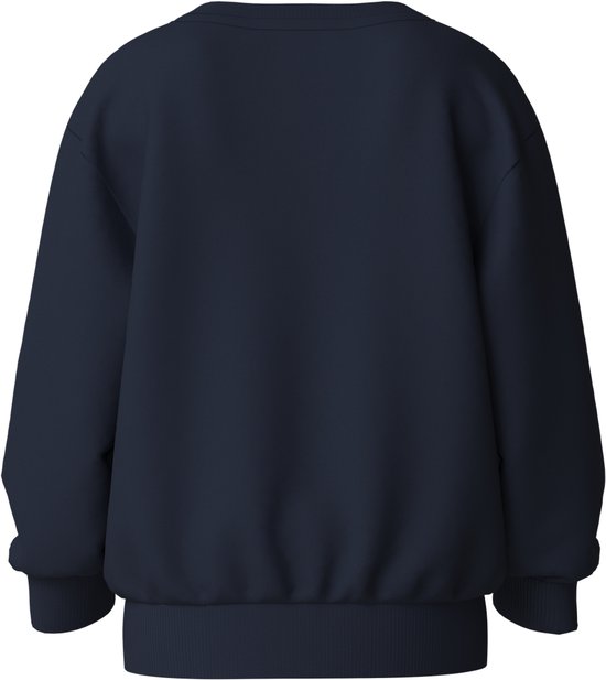 Donkerblauwe NAME IT sweater met ronde hals en geribde boorden.