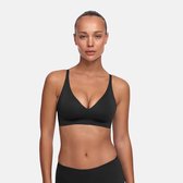 cfab - Comfortabele push-up bh - Zwart - L - BH Zonder Beugel Voorgevormd - Ondergoed - Naadlos