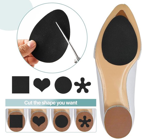4 paar antislip schoeninlegzolen, zelfklevende zoolbescherming, silicone zolen voor mannen en vrouwen (beige, zwart) - Comfort, Grip en Ondersteuning — afbeelding 2
