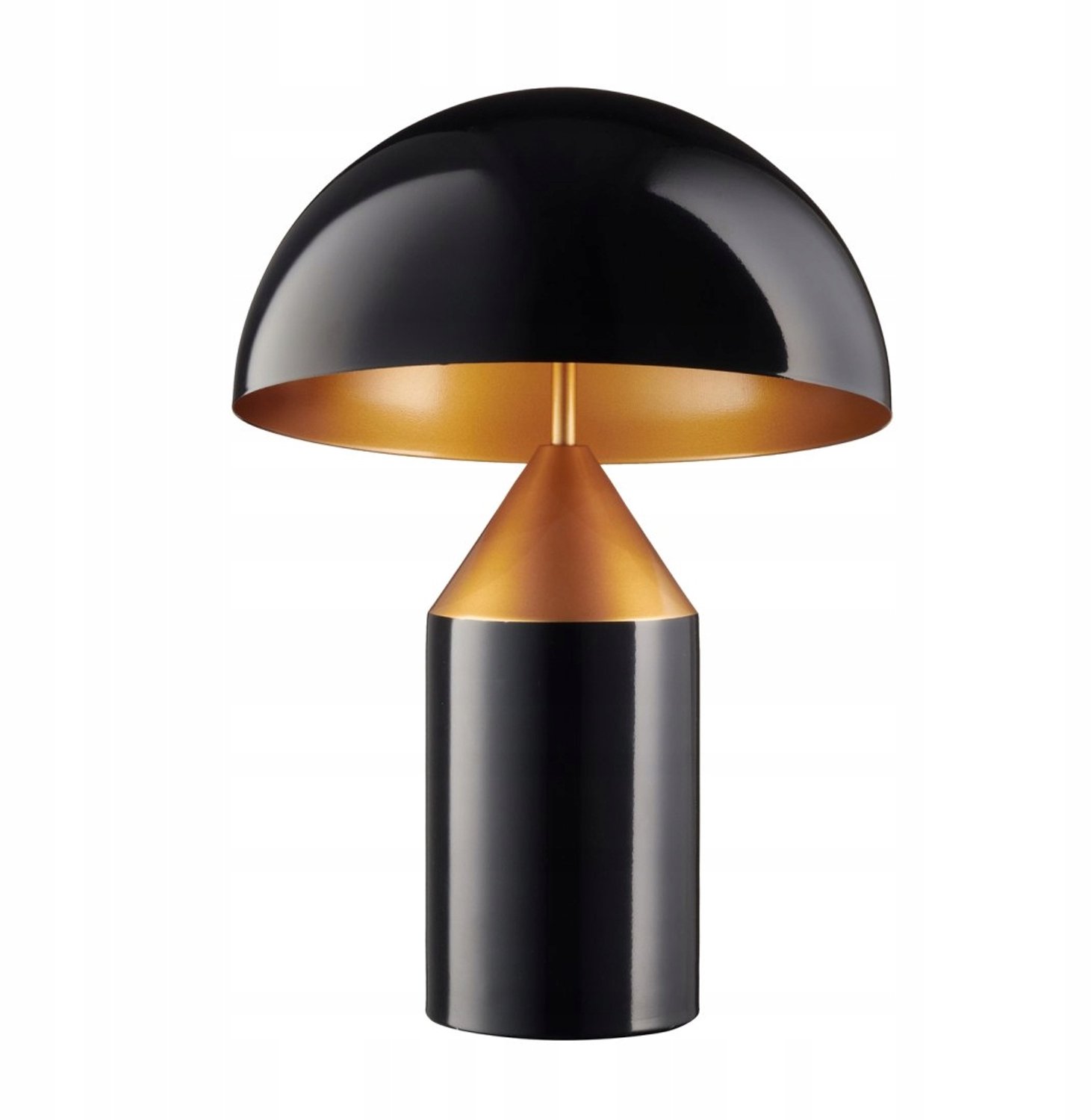 BELFUGO L zwarte metalen tafellamp met gouden accenten