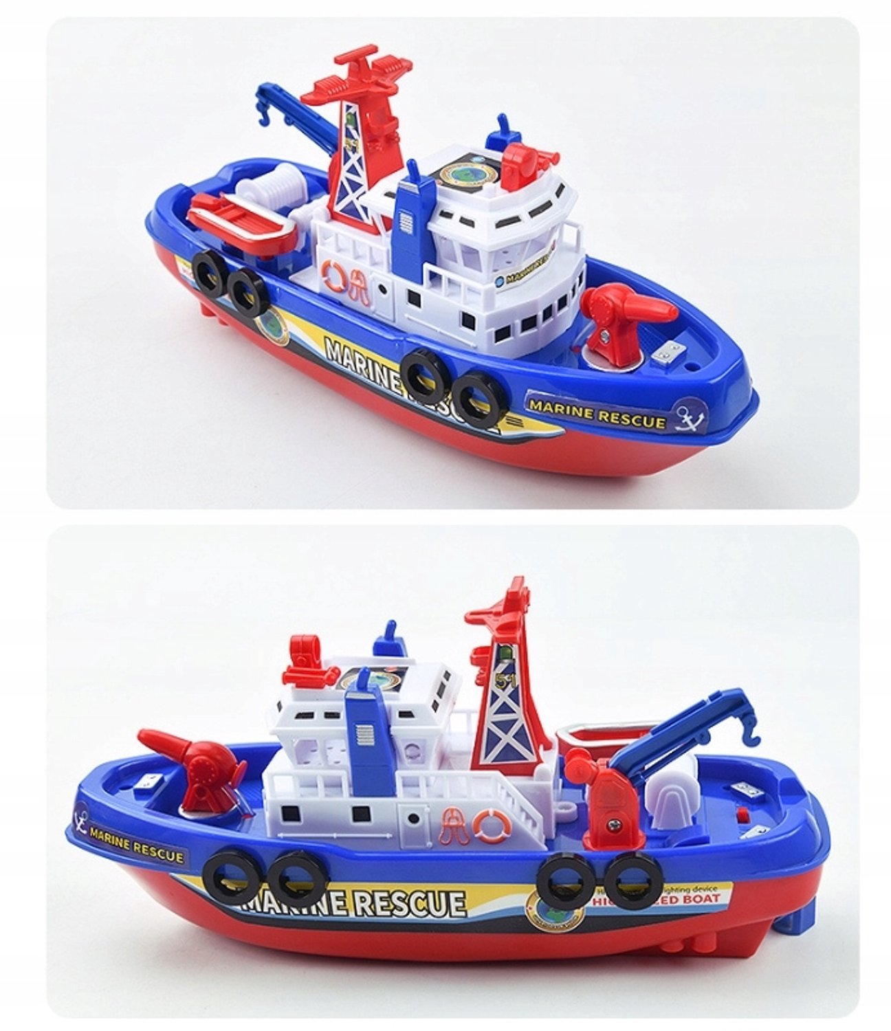 Varend Schip Speelgoed met LED & Waterkanon - Bad & Zwembad Plezier – foto 2