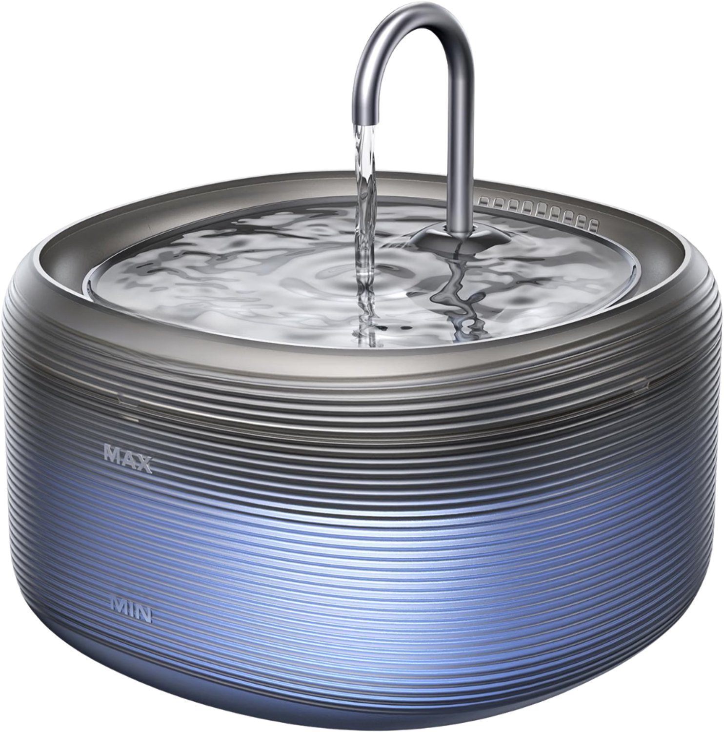 Verte - Drinkfontein Kat - 3,2 L - Ronde Kattenwaterfontein Met Kraan - Stille Waterdispenser - Met Een Reservoir Van 210 Ml En LED-Verlichting - Zeer Stijlvol Ontwerp - Met 3 Filters En Oplader