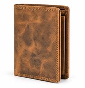 THL Design - Heren Portemonnee - Billfold - Luxe Portefeuille - Vintage Leer Bruin