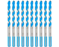 toolant Set of 10 Concrete Drill Bits and Masonry 8 mm Shock Resistant for Concrete, Glass, Brick, Plastic, Cement - ShopVlot