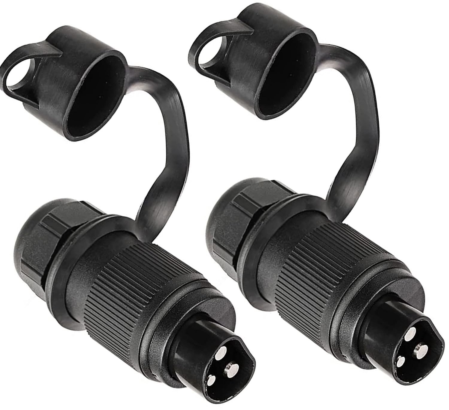 3-Pins Tractor Plug 12V/24V, Standaard DIN 9680.3, Waterdichte Aansluiting voor Caravan en Trailer, Geschikt voor Van en RV Tow Hooks
