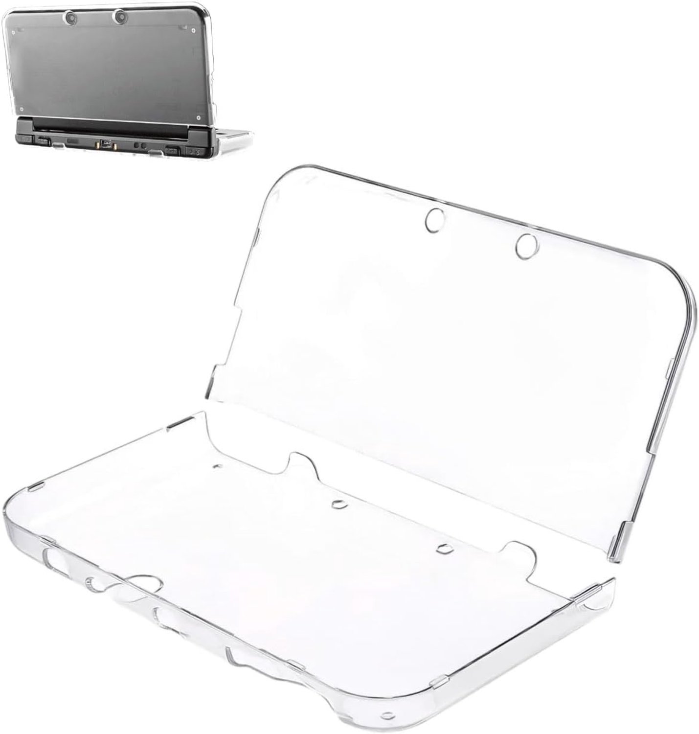 Beschermhoes voor nieuwe 3DS XL, ultra transparante kristallen harde hoes voor nieuwe 3DS XL LL 2015 - [nieuw ontwerp gewijzigd zonder scharnier]