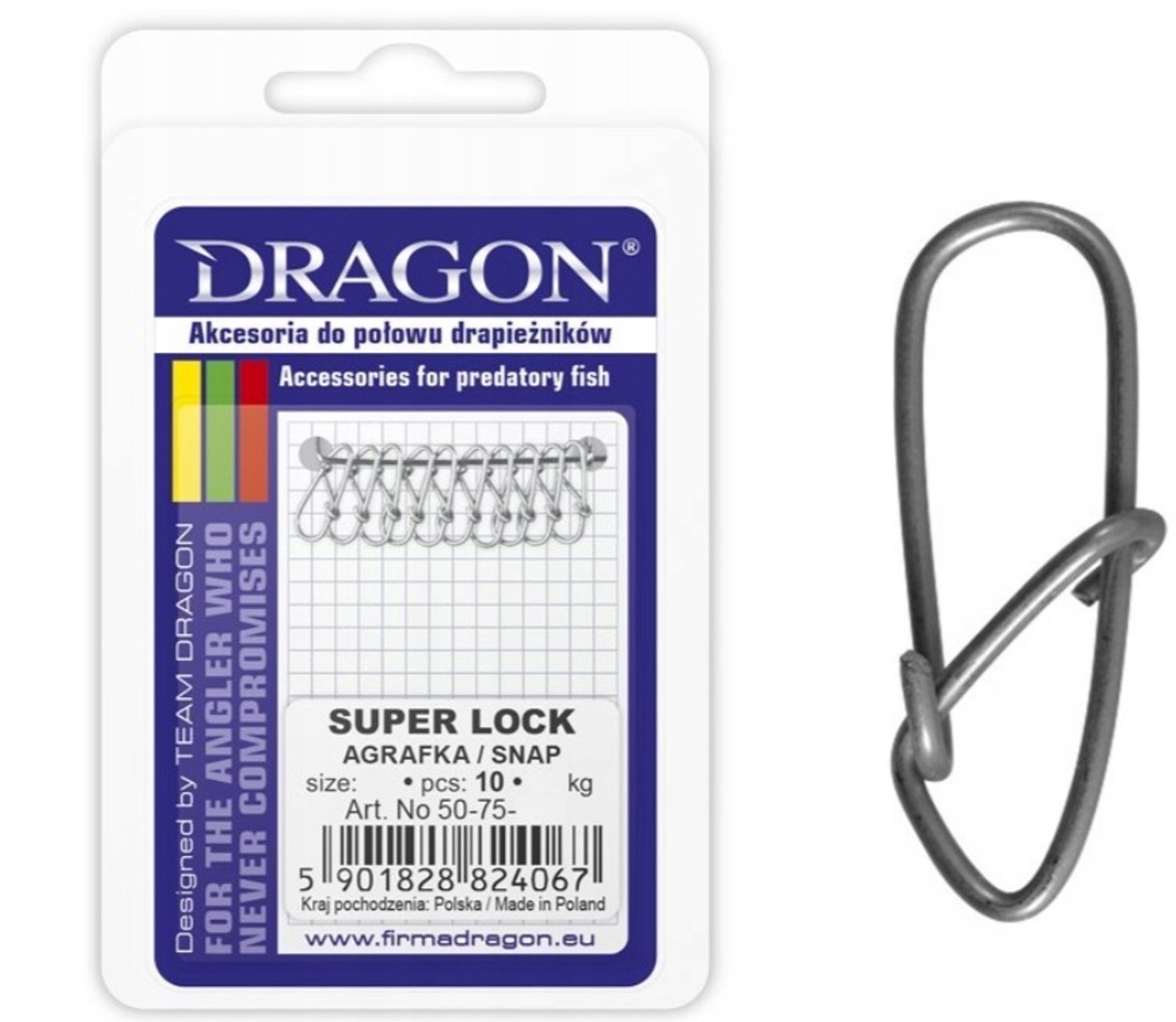 Dragon Super Lock Agrafka - 10 stuks, Maat 16, 12kg