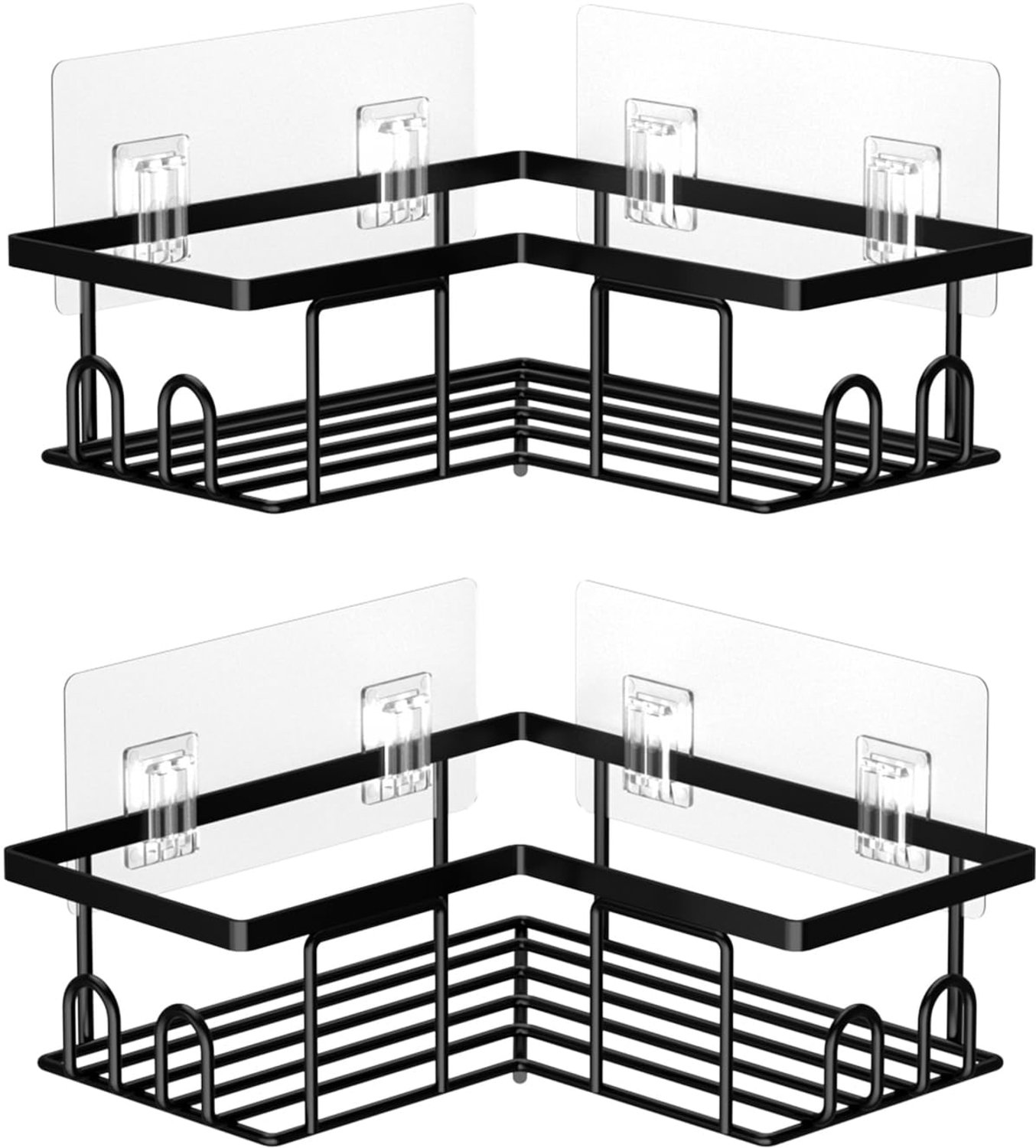 Doucheplank hoek - Zelfklevend - 2 stuks - RVS