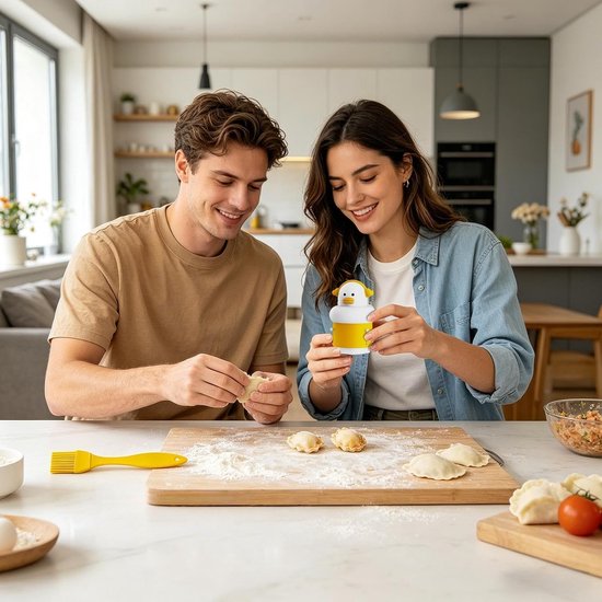 6 verwisselbare koekjessnijders, handmatige voedselmodeller, grappige koekjesprint voor kinderen, voor ravioli, gyoza, pasta en — afbeelding 3