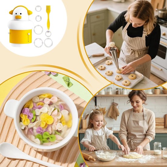 6 verwisselbare koekjessnijders, handmatige voedselmodeller, grappige koekjesprint voor kinderen, voor ravioli, gyoza, pasta en — afbeelding 4