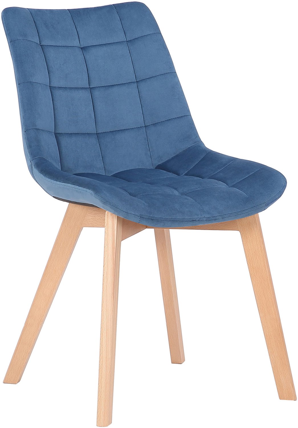 Luxe Comfort Eetkamerstoel - Fluweel - Blauw