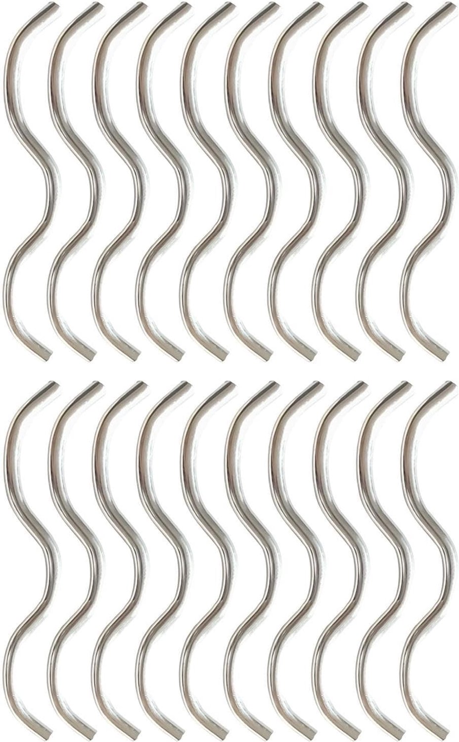 Trampoline-gesp | Set van 20 verzinkt staal 11,7 cm - W-vormige trampoline-veerhaken, buitentuin, achtertuin, speeltuin, terras, thuis, gym