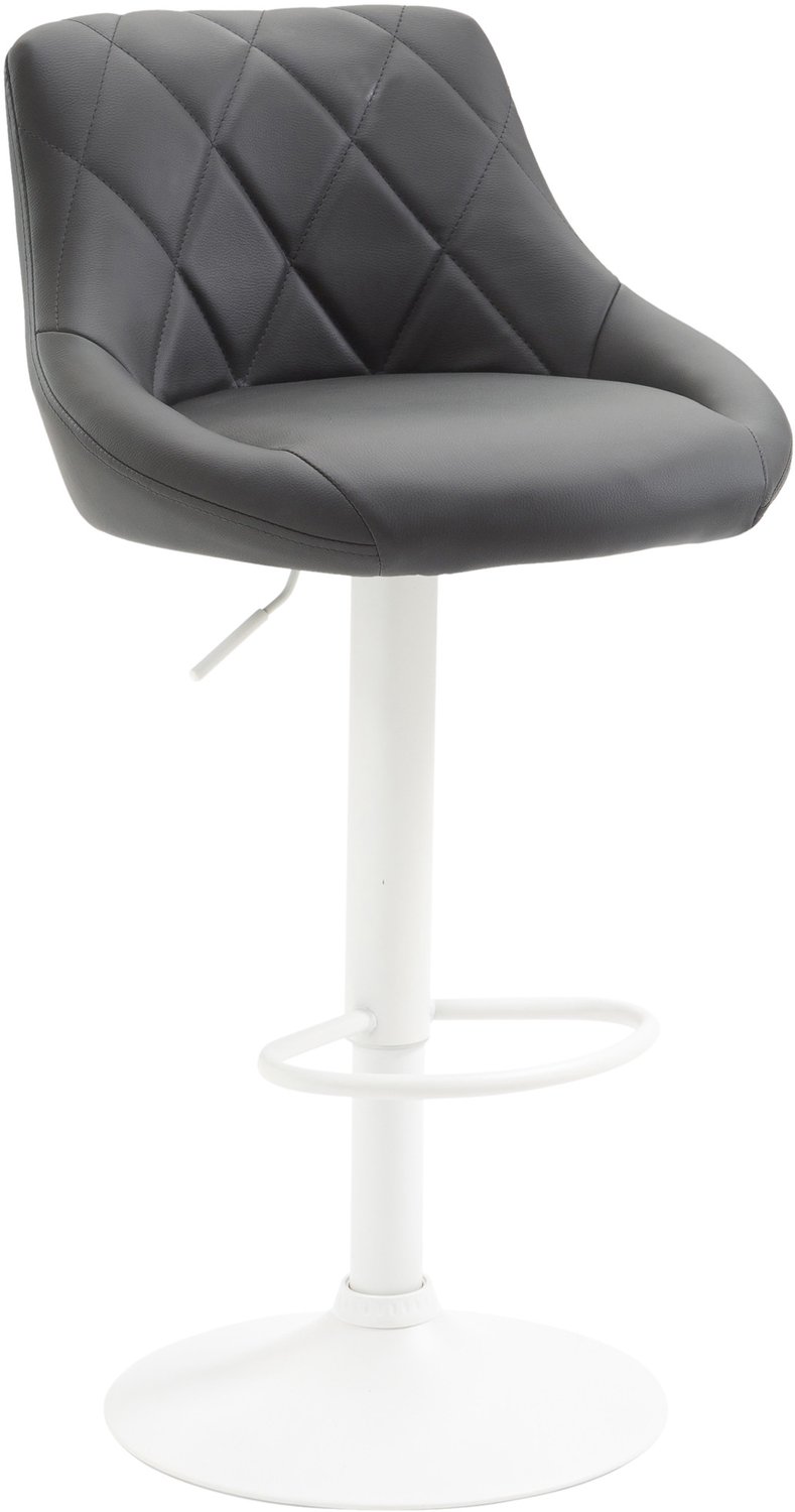 Luxe Comfort Barkruk - Kunstleer - Grijs wit/grijs