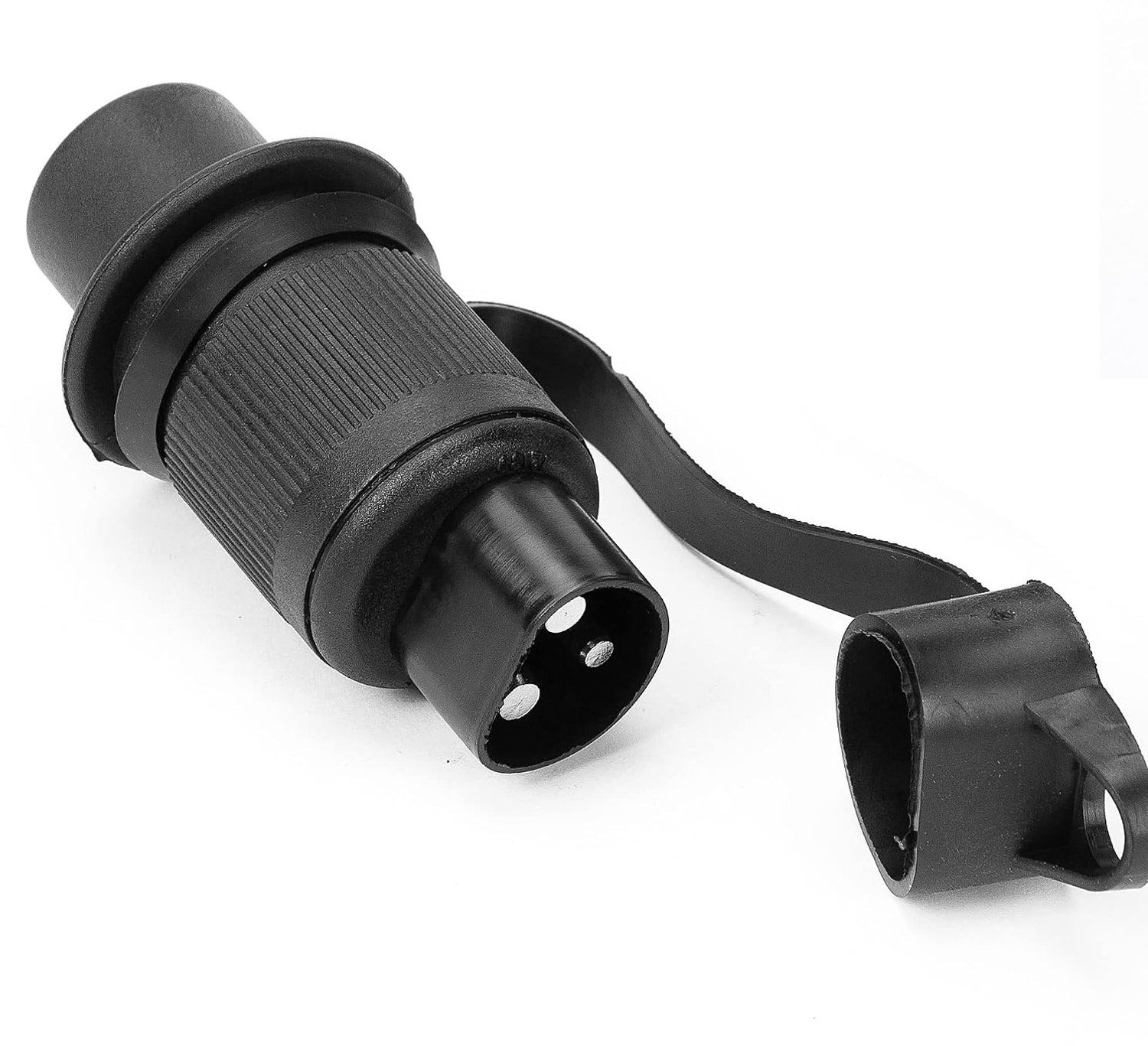 3-Pin Tractor Plug 12V/24V, Waterdichte 3-Pin Trailer Plug, Geschikt voor Caravan en Van, Norm DIN 9680.3 Flat Clamps, Ideaal voor Towbar en RV Gebruik