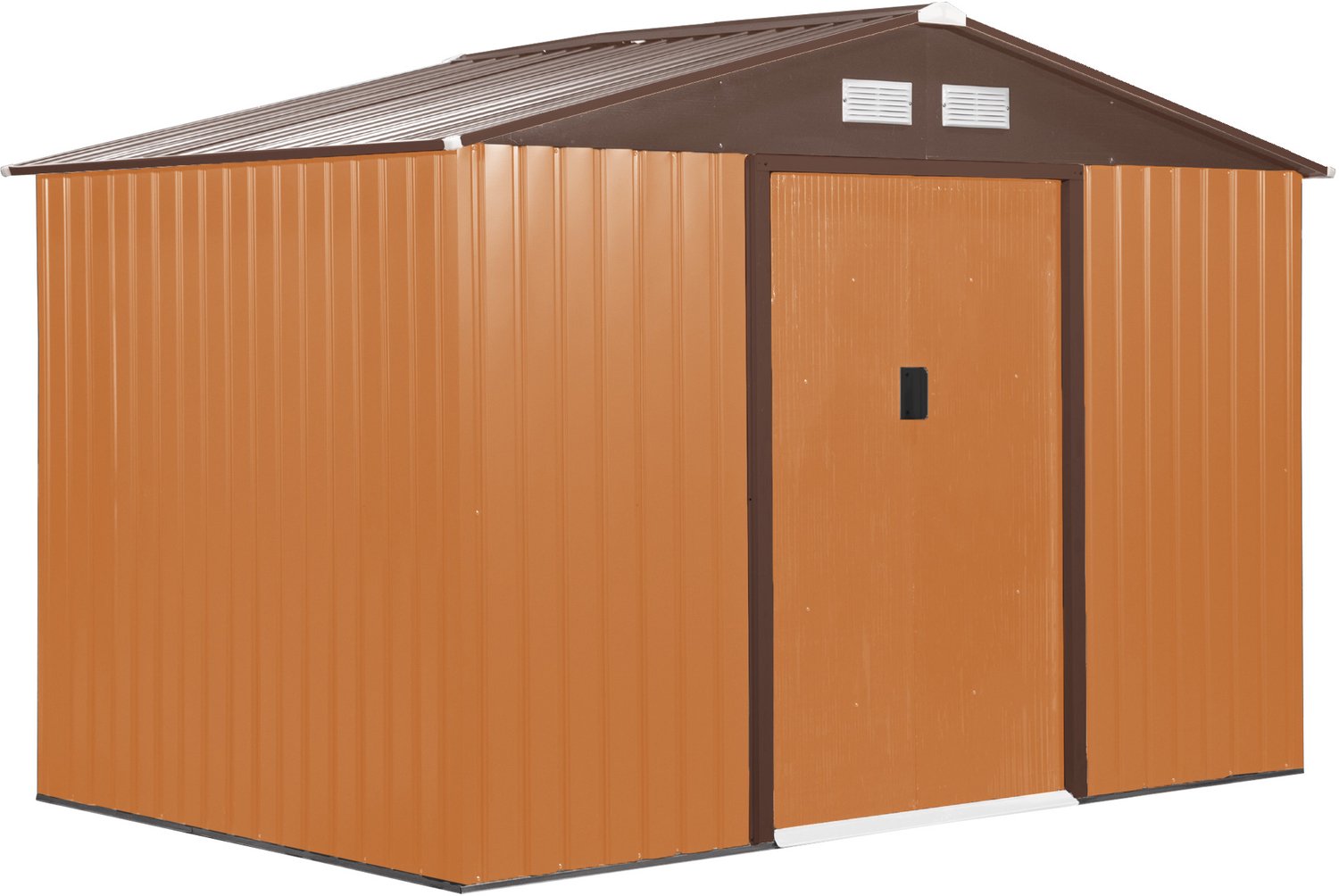 Sunona Metalen tuinhuis - Met schuifdeuren en ventilatievensters - 277 x 195 x 192 cm - Geel