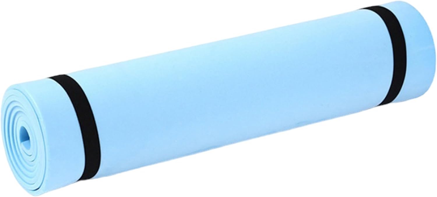 178 x 50 cm trainingsmat, draagbaar en lichtgewicht voor sportschool, thuis, strand, camping, hemelsblauw