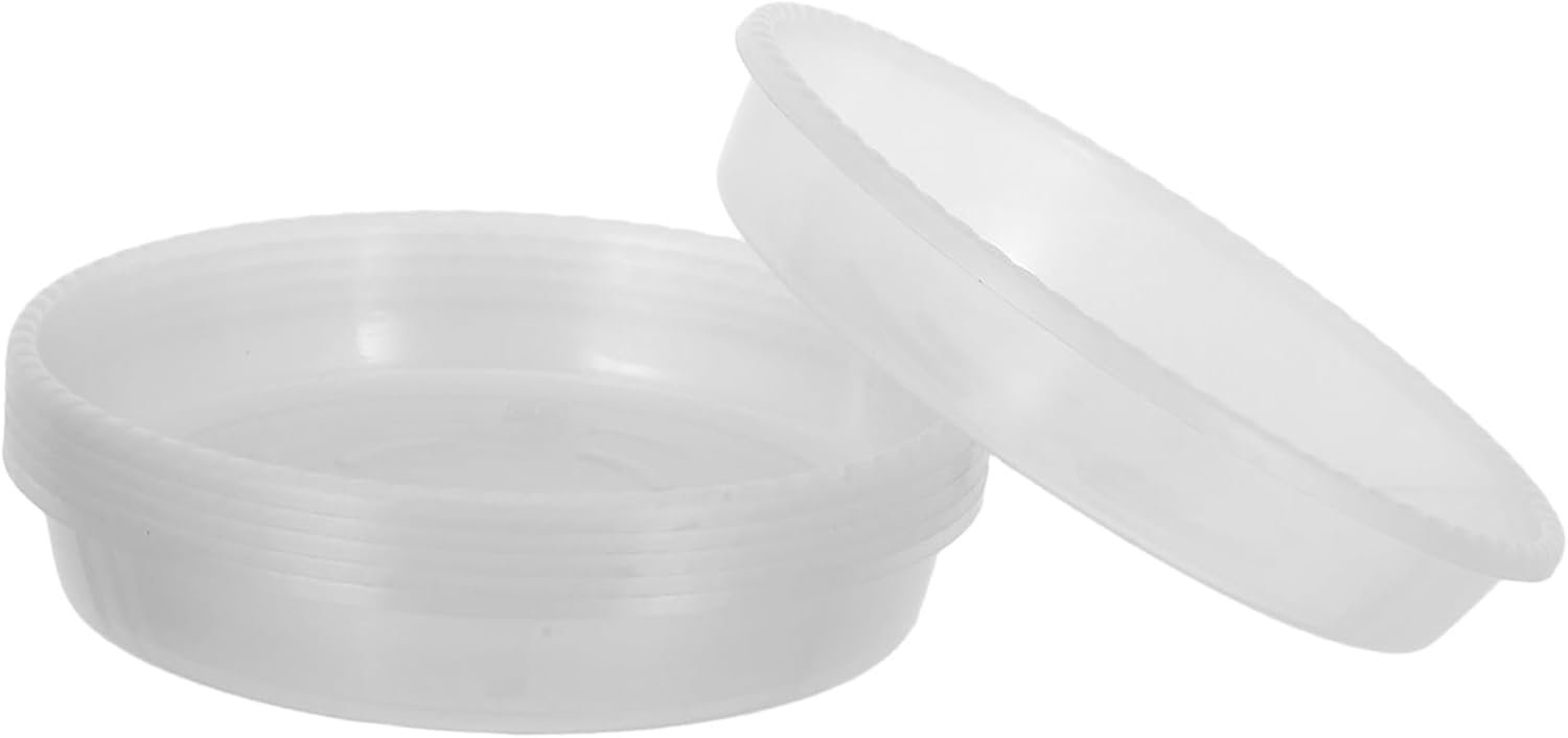 6stuks Transparante Plastic Plantenschaal Wateropvang Voor Bloempotten Rond Drupplaat Voor Binnenplanten Voor Woonkamers Balkons Kantoorgebruik