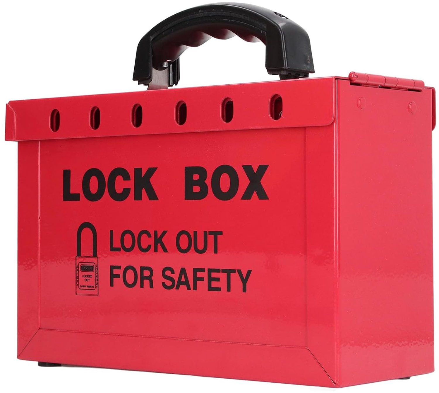 Tagout Box, Draagbare Veiligheidslockout Tagout Box met 13 Maatslot, Roestvrij Staal, Grote Capaciteit voor OSHA Compliance Group, Scharnierend Deksel en Grendel, Ontwerp