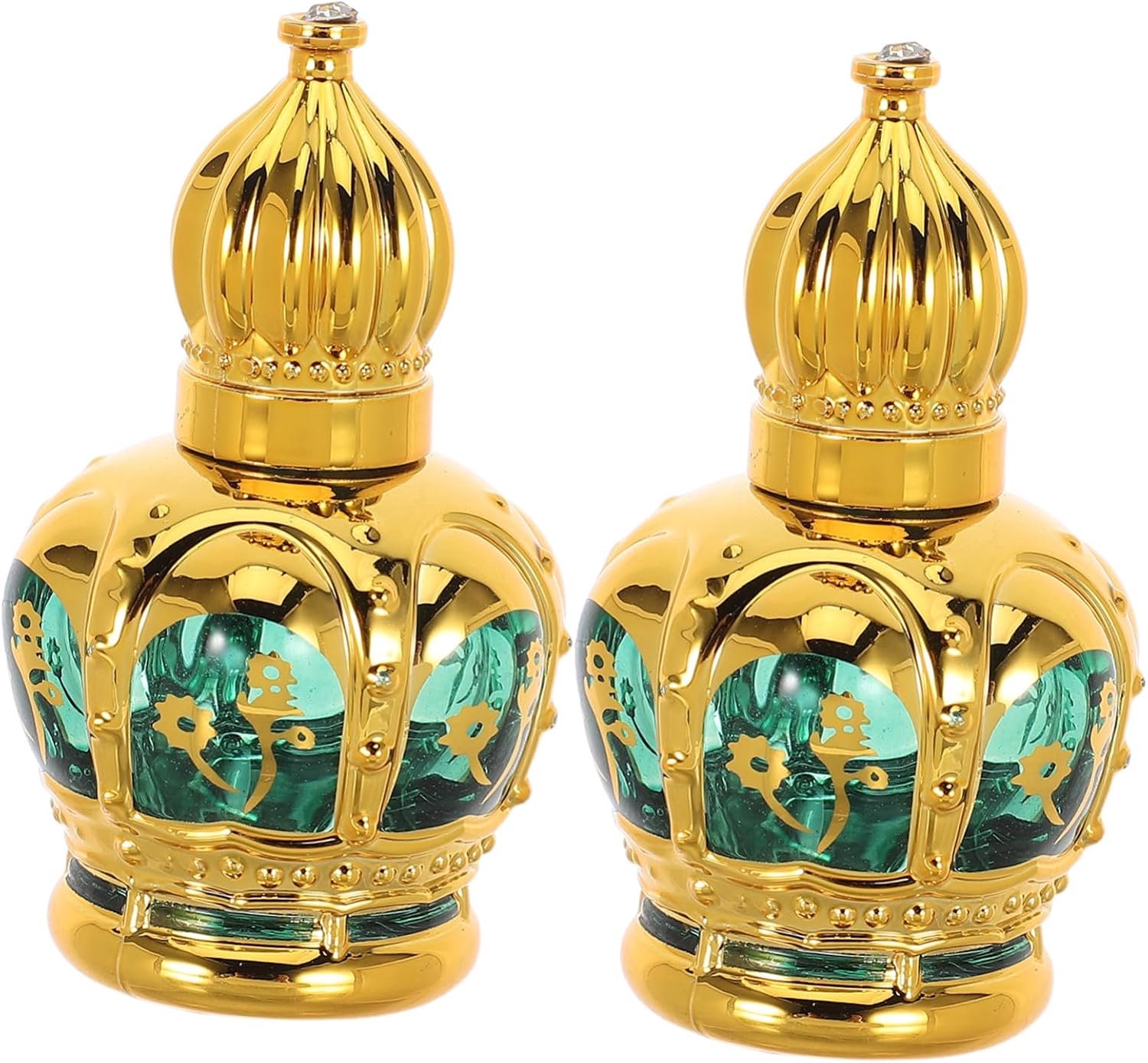 2 Stuks Glazen Rollerfles met Diamond Dop Glazen Hervulbare Parfumrollers voor Essentiële Oliën Compact Lekvrij voor Thuis Onderweg Herbruikbare Reisverpakkingen