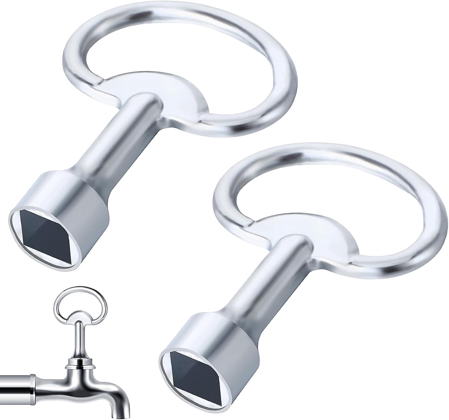 QEVA Ontluchtingssleutel - Radiator Ontluchter - Ontluchtingsventiel - Zilver - 5cm x 5cm x 1cm