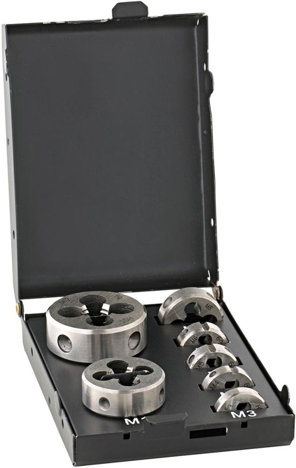 Set snijplaten EN22568 HSS M3-M12 metal cassetteFORTIS