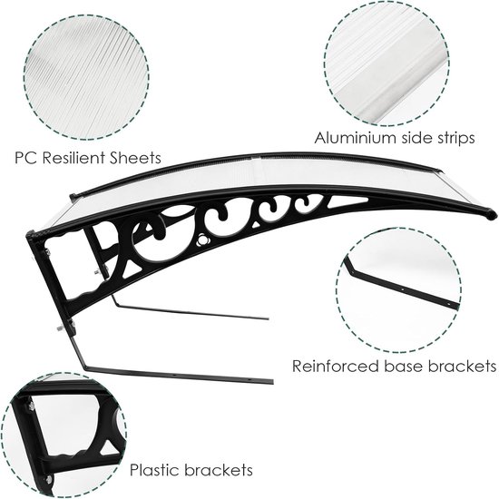 Garage voor robotmaaiers | 106x87x50cm | Transparant | Dak Carport voor robotmaaiers, Overkapping voor grasmaaiers, Grasmaairobot Garage | Polycarbonaat Regenbescherming | Bescherming tegen — afbeelding 3